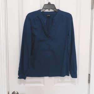 Gap cotton dress shirt with puff sleeve